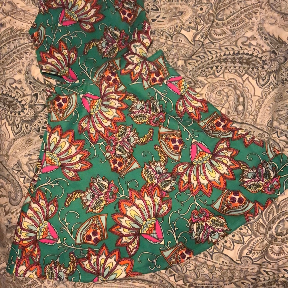 floral green dress